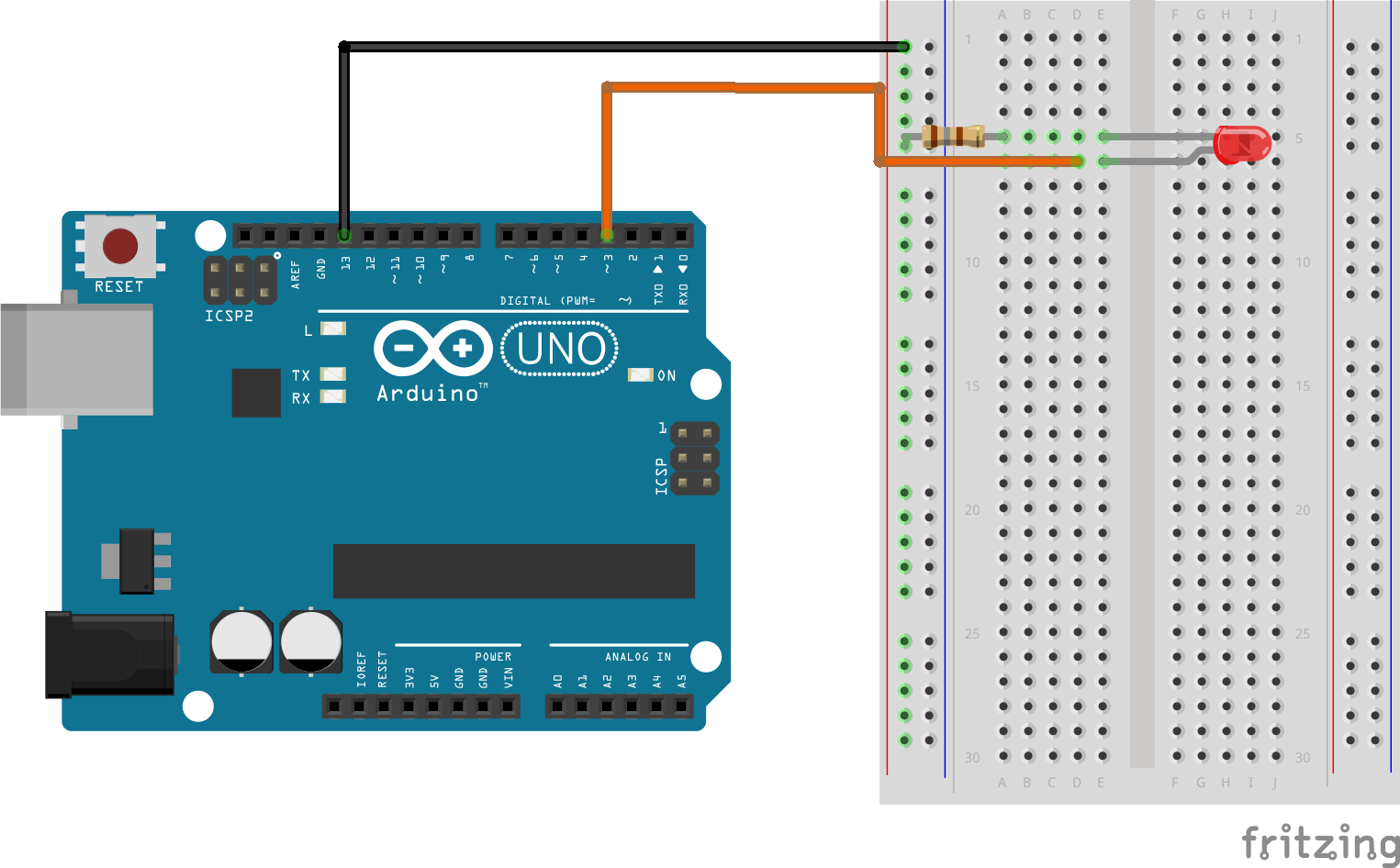 arduino led analog circuito