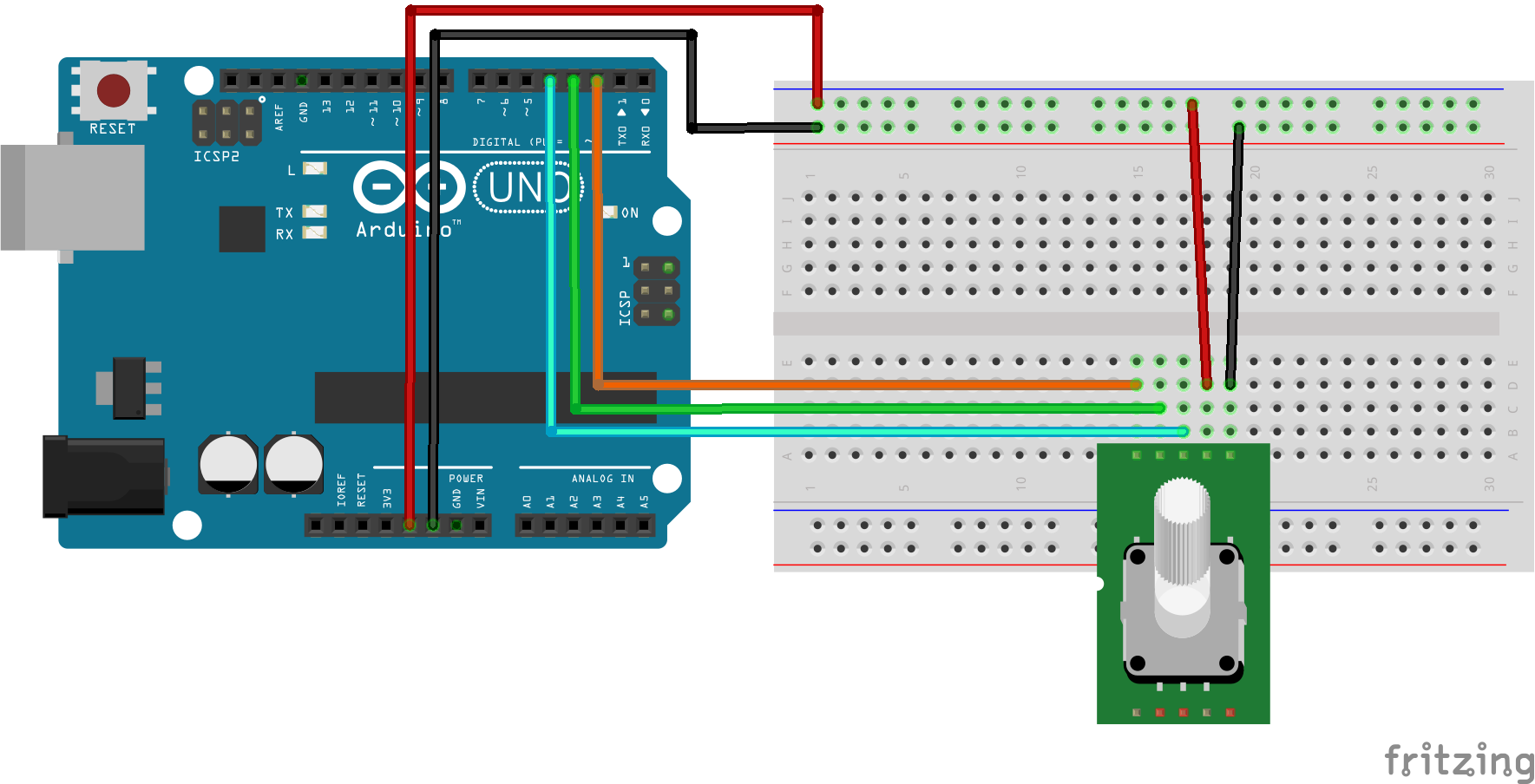 arduino rotary encoder circuit